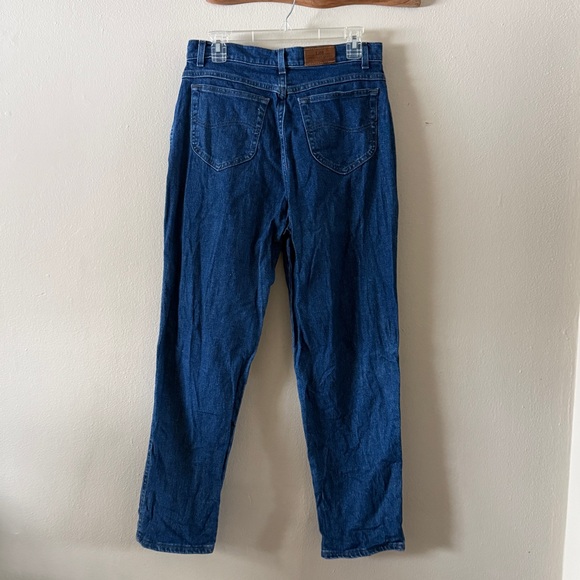 Vintage Lee Medium Wash Classic Denim High Rise Straight Leg Jeans size 14 S - Picture 2 of 5